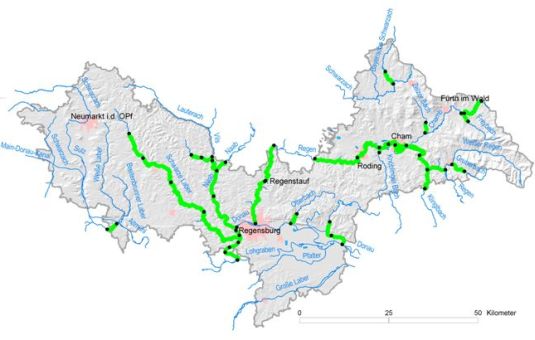 Gewässerentwicklungspläne im Zuständigkeitsbereich des Wasserwirtschaftsamtes Regensburg
