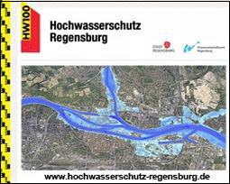 Das Bild der Einstiegsseite vom Hochwasserschutz Regensburg