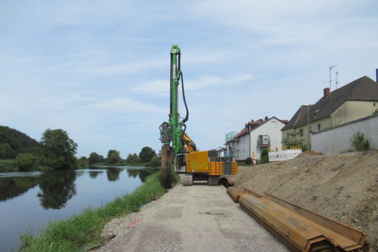 Spundwand Baustraße Spundwand Baustraße