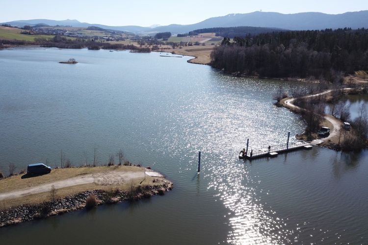 Schwimmsteg Schwimmsteg am Drachensee